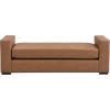 Christopher Knight Home Mosley Faux Leather Upholstered Ottoman Bench, Rectangular Foot Stools Ottoman, Wooden Ottoman Footrest, Bedroom End of Bed Footstool, Living Room Sofa Extra Seat, Brown(Brown)