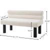 Christopher Knight Home Wally Boucle Upholstered Dining Bench, Modern Large Dining Room Chair, Entryway Ottoman Bench, Bedroom End of Bed Seating, Armless Desing and Wooden Frame, Milky White+Black