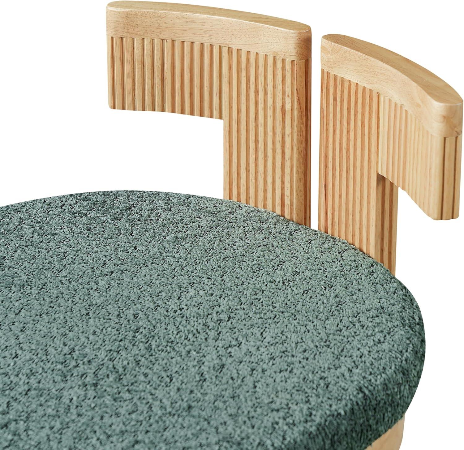 image:imageChristopher Knight Home Dagna Boucle Upholstered Dining Chairs Set of 2 Solid Wood Dining Room Chair Modern Kitchen Side Chair with Back Pillow BeigeNaturalGreennatural