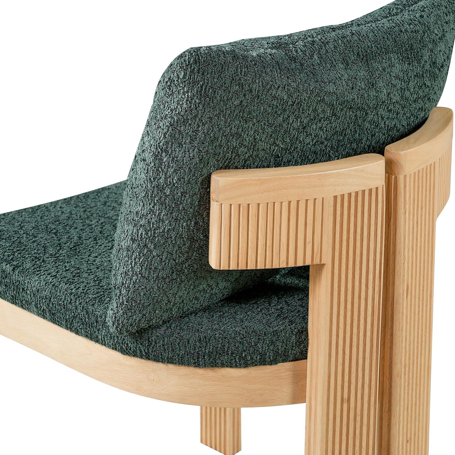image:imageChristopher Knight Home Dagna Boucle Upholstered Dining Chairs Set of 2 Solid Wood Dining Room Chair Modern Kitchen Side Chair with Back Pillow BeigeNaturalGreennatural