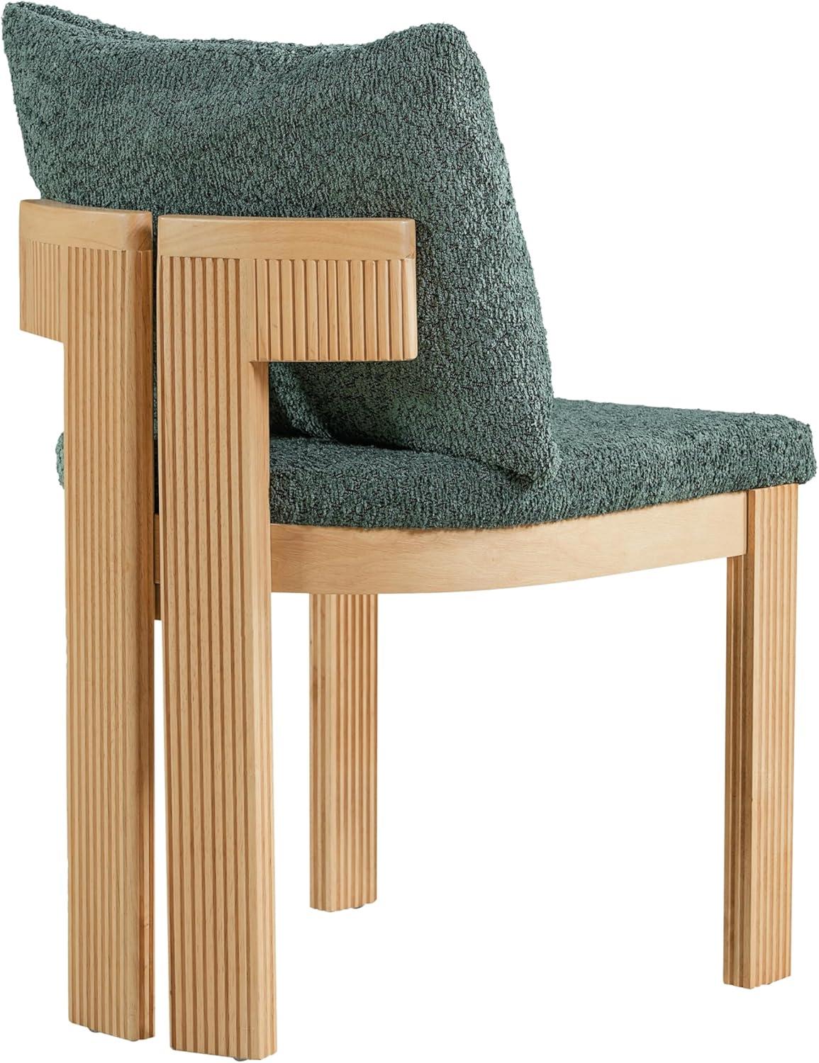 image:imageChristopher Knight Home Dagna Boucle Upholstered Dining Chairs Set of 2 Solid Wood Dining Room Chair Modern Kitchen Side Chair with Back Pillow BeigeNaturalGreennatural
