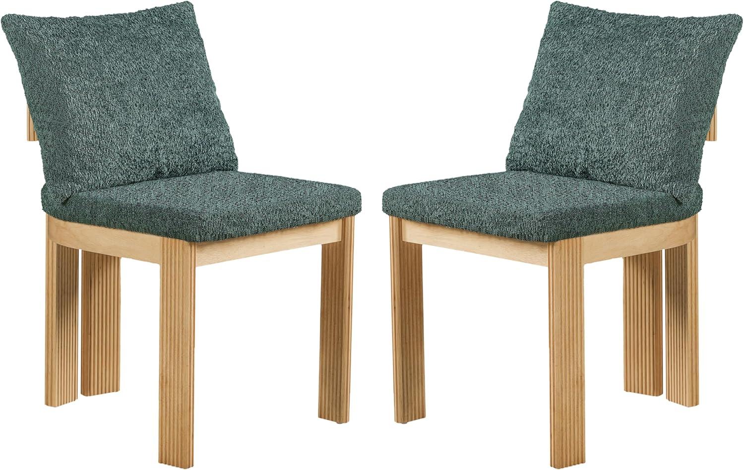 image:imageChristopher Knight Home Dagna Boucle Upholstered Dining Chairs Set of 2 Solid Wood Dining Room Chair Modern Kitchen Side Chair with Back Pillow BeigeNaturalGreennatural