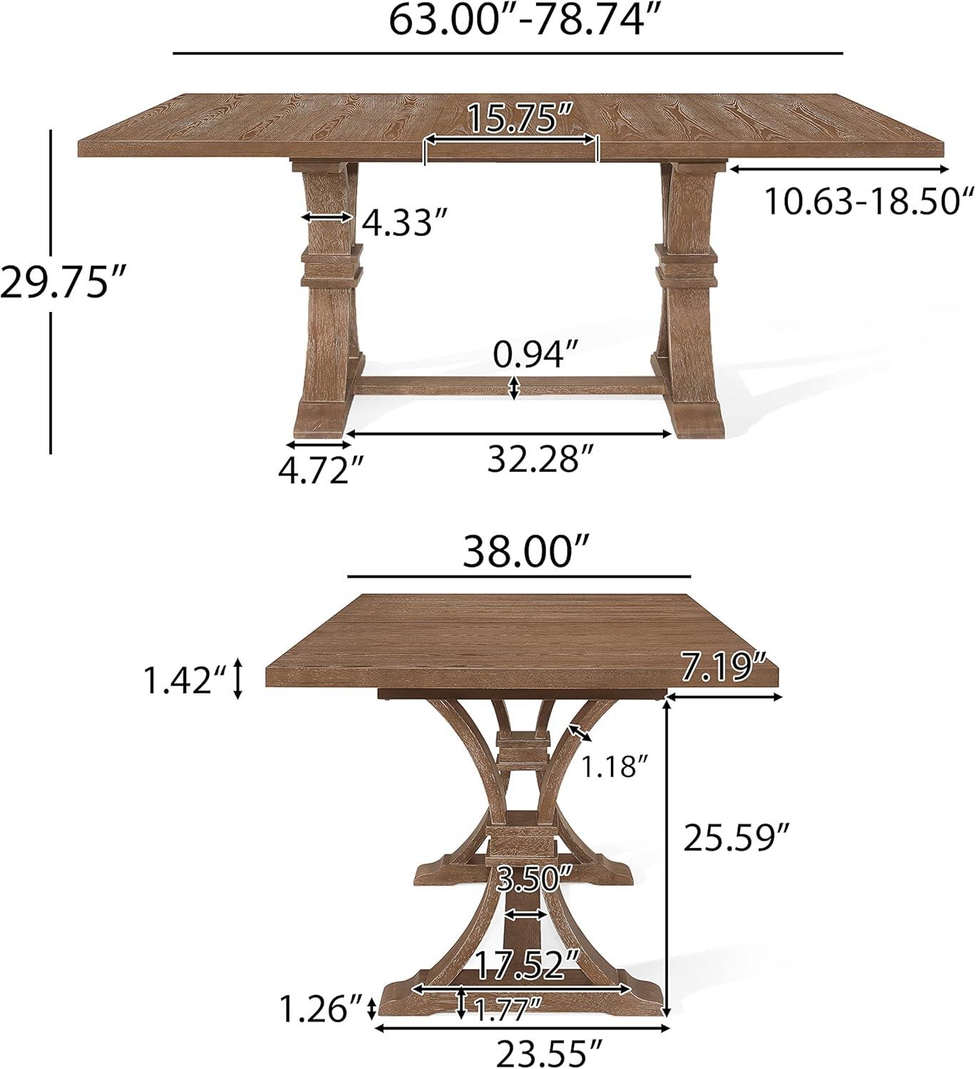 image:imageChristopher Knight Home Derring 7 Piece Dining Set Dark GrayFloral PrintNatural
