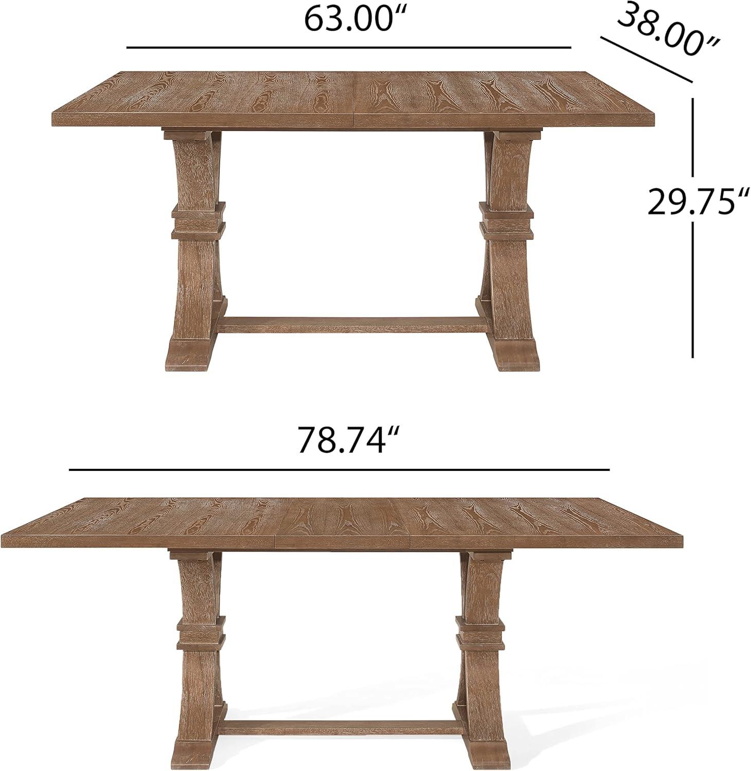 image:imageChristopher Knight Home Derring 7 Piece Dining Set Dark GrayFloral PrintNatural
