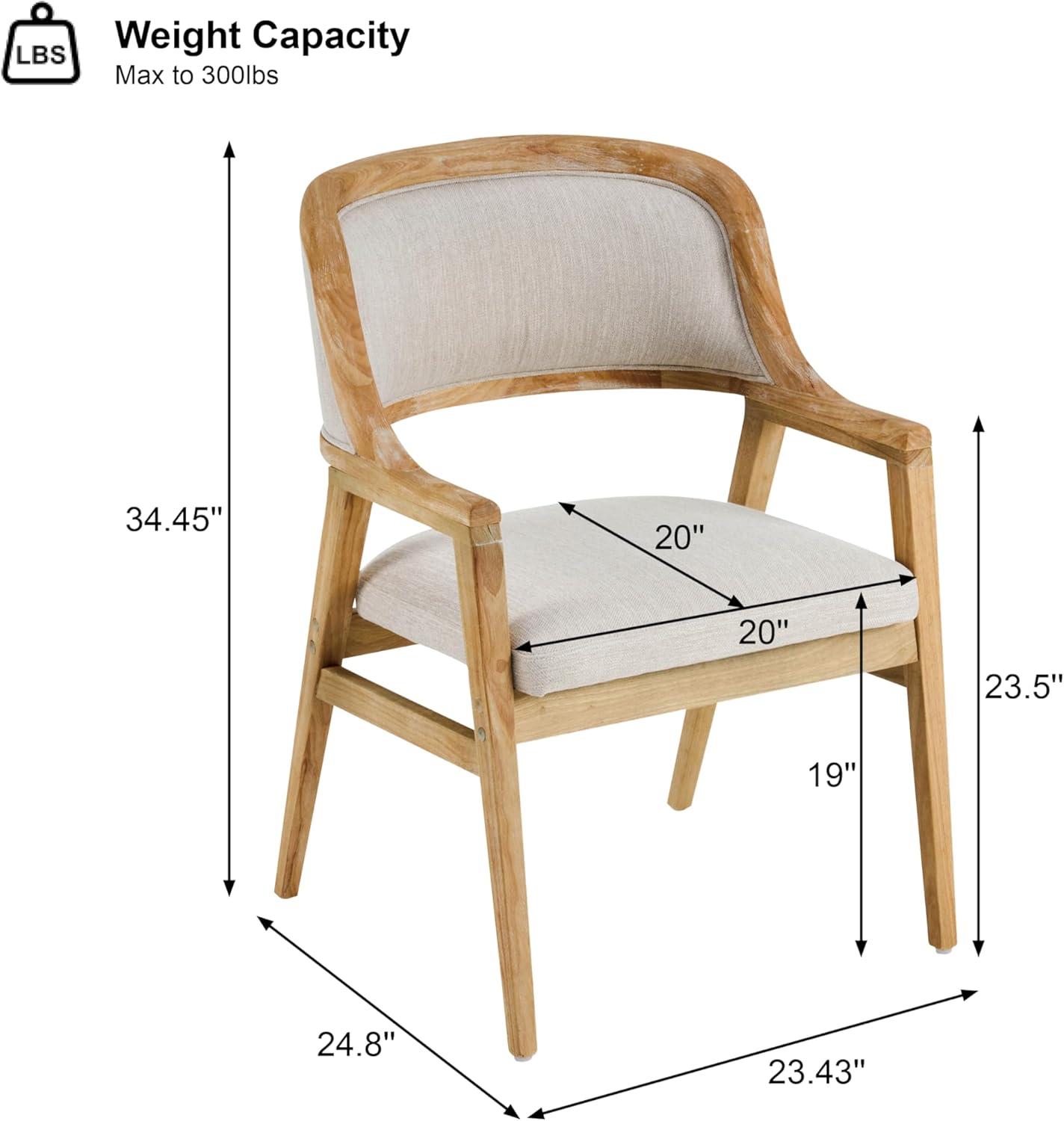 image:imageChristopher Knight Home Dolia Mid Century Modern Dining Chairs Set of 2 Dining Chair with Fabric Upholstery Wooden Kitchen Chairs with Curved Backrest Extra Seat for Dining Room Beige WalnutBeige Natural