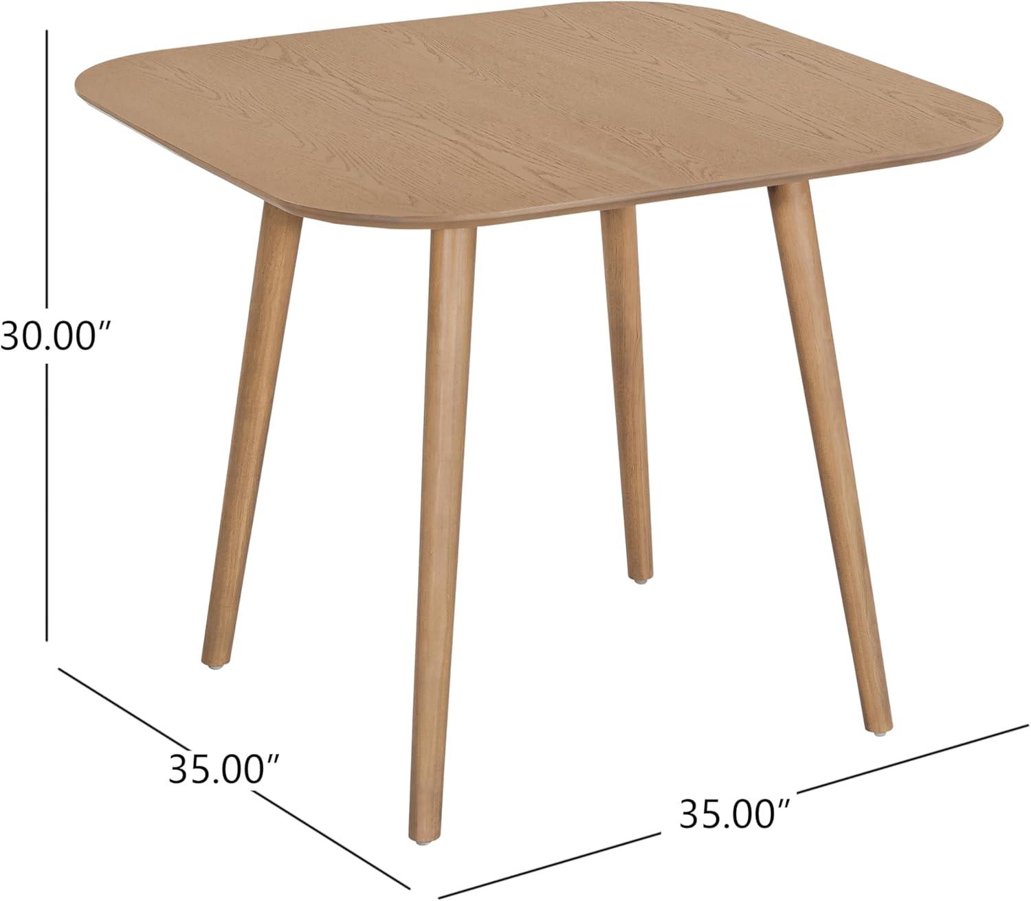 image:imageChristopher Knight Home Ekko Modern Small Dining Table Wooden Square Dining RoomKitchen Table with Tapered Splayed Legs Compact Dinner Table with Faux Wood Veneer Easy Assembly Light NaturalLight Natural