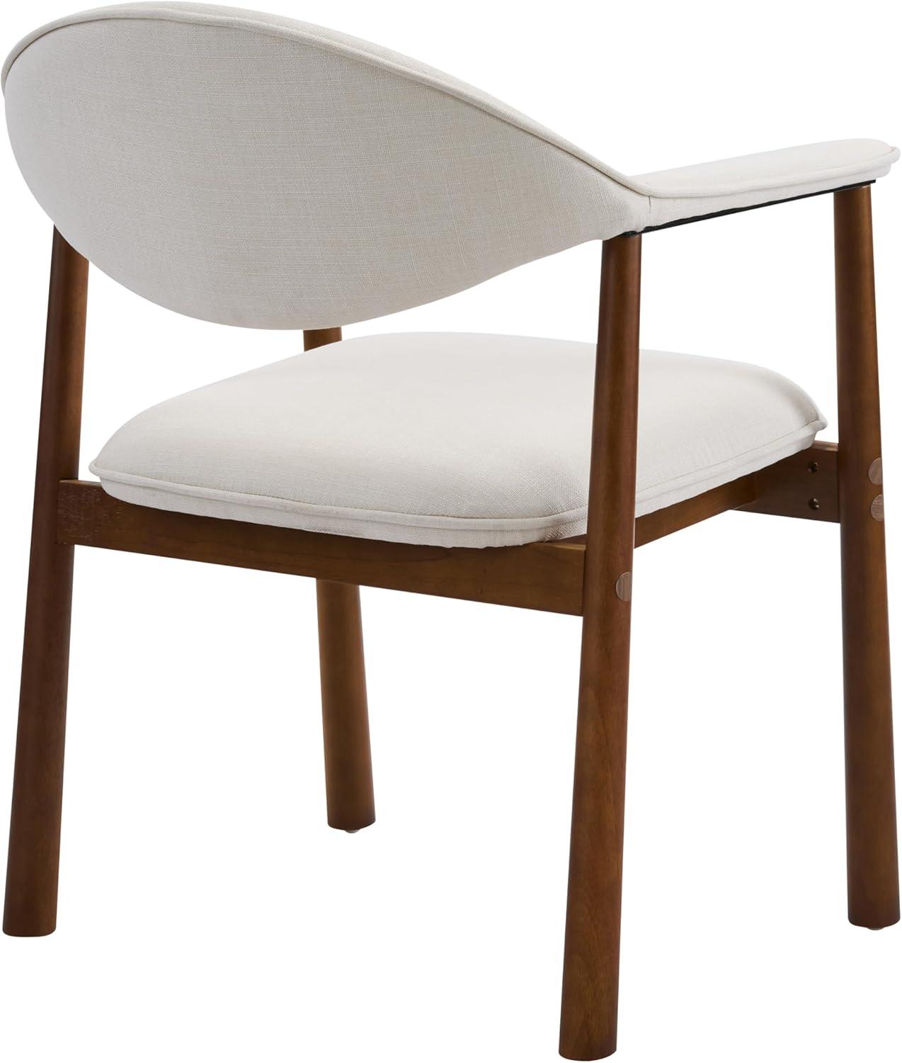 image:imageChristopher Knight Home Faeri Faux Leather Upholstered Dining Chairs Set of 2 Curved Backrest Kitchen Side Chair Rubberwood Dining Room Chairs Extra Seat for Living Room BrownNaturalBeigewalnut