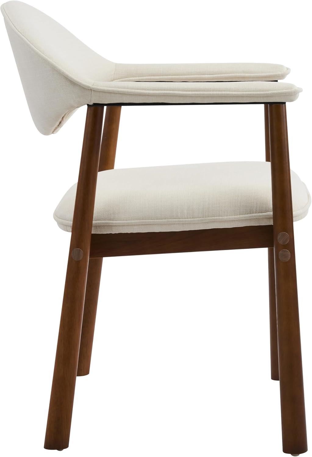 image:imageChristopher Knight Home Faeri Faux Leather Upholstered Dining Chairs Set of 2 Curved Backrest Kitchen Side Chair Rubberwood Dining Room Chairs Extra Seat for Living Room BrownNaturalBeigewalnut