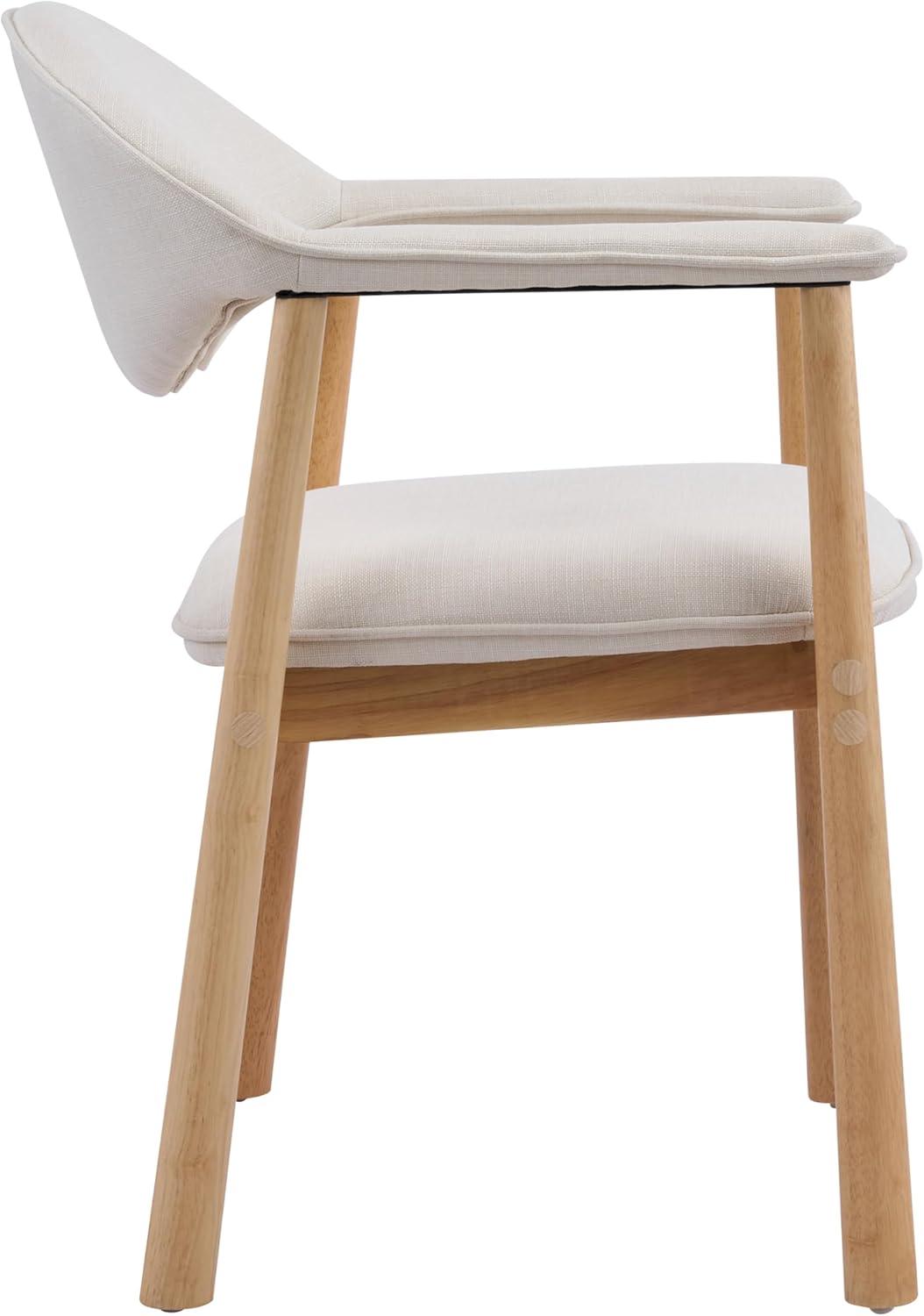 image:imageChristopher Knight Home Faeri Faux Leather Upholstered Dining Chairs Set of 2 Curved Backrest Kitchen Side Chair Rubberwood Dining Room Chairs Extra Seat for Living Room BrownNaturalBeigenatural