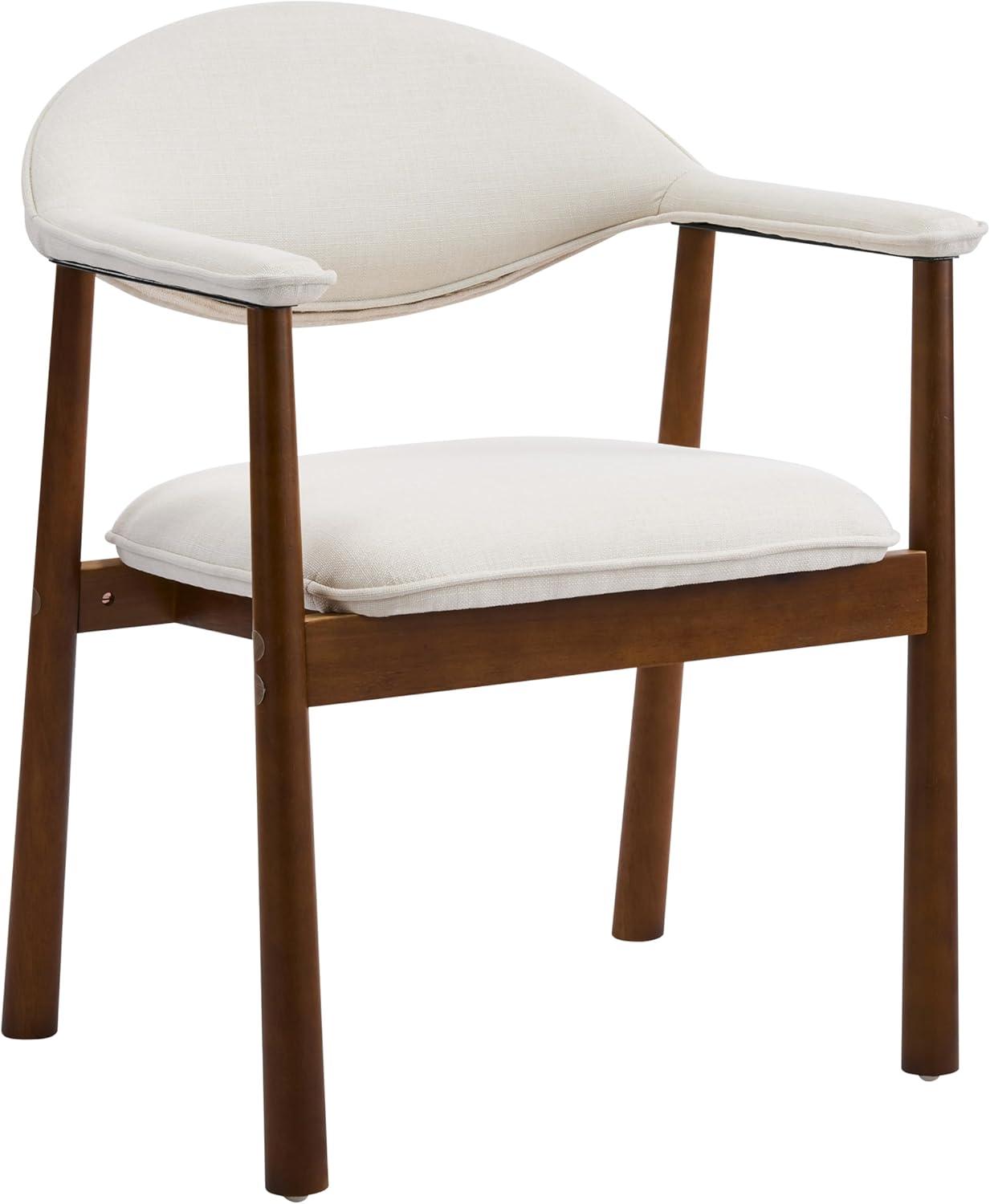 image:imageChristopher Knight Home Faeri Faux Leather Upholstered Dining Chairs Set of 2 Curved Backrest Kitchen Side Chair Rubberwood Dining Room Chairs Extra Seat for Living Room BrownNaturalBeigewalnut