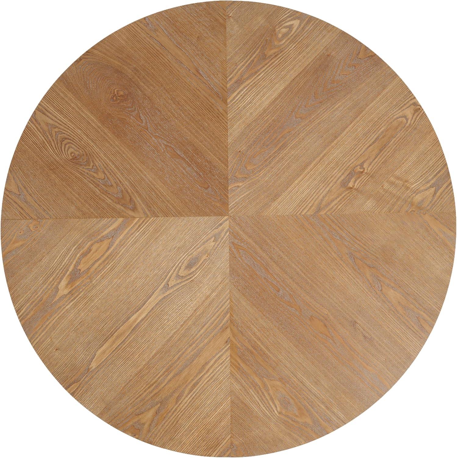 image:imageChristopher Knight Home Falcon Modern Round Dining Table Set for 4 5 Piece Dining Room Table Set for 4 Kitchen Table and Chair Set of 4 NaturalBeigeNaturalbeige
