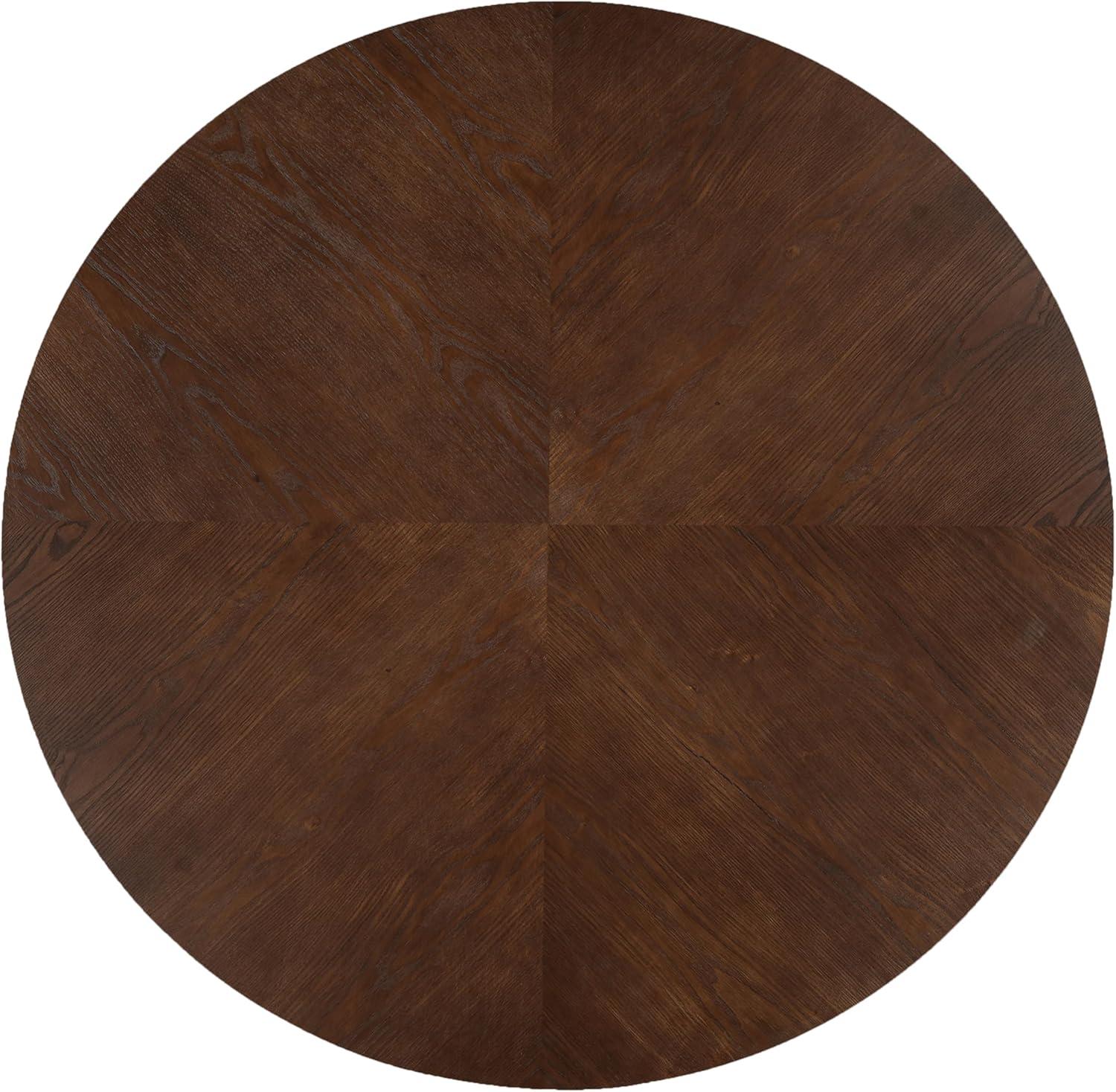 image:imageChristopher Knight Home Falcon Modern Round Dining Table Set for 4 5 Piece Dining Room Table Set for 4 Kitchen Table and Chair Set of 4 NaturalBeigeWalnutbeige