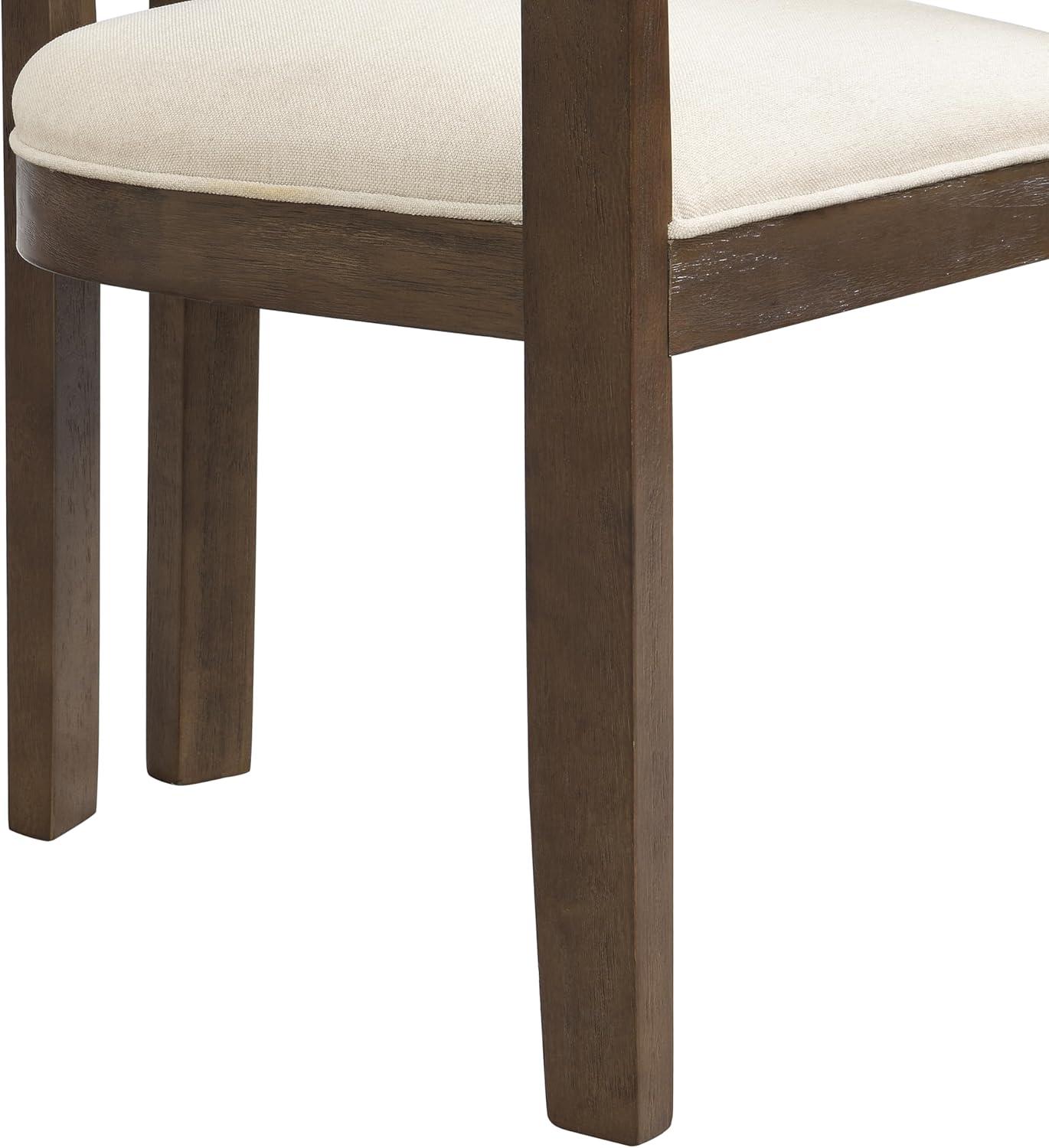 image:imageChristopher Knight Home Falcon Modern Round Dining Table Set for 4 5 Piece Dining Room Table Set for 4 Kitchen Table and Chair Set of 4 NaturalBeigeWalnutbeige