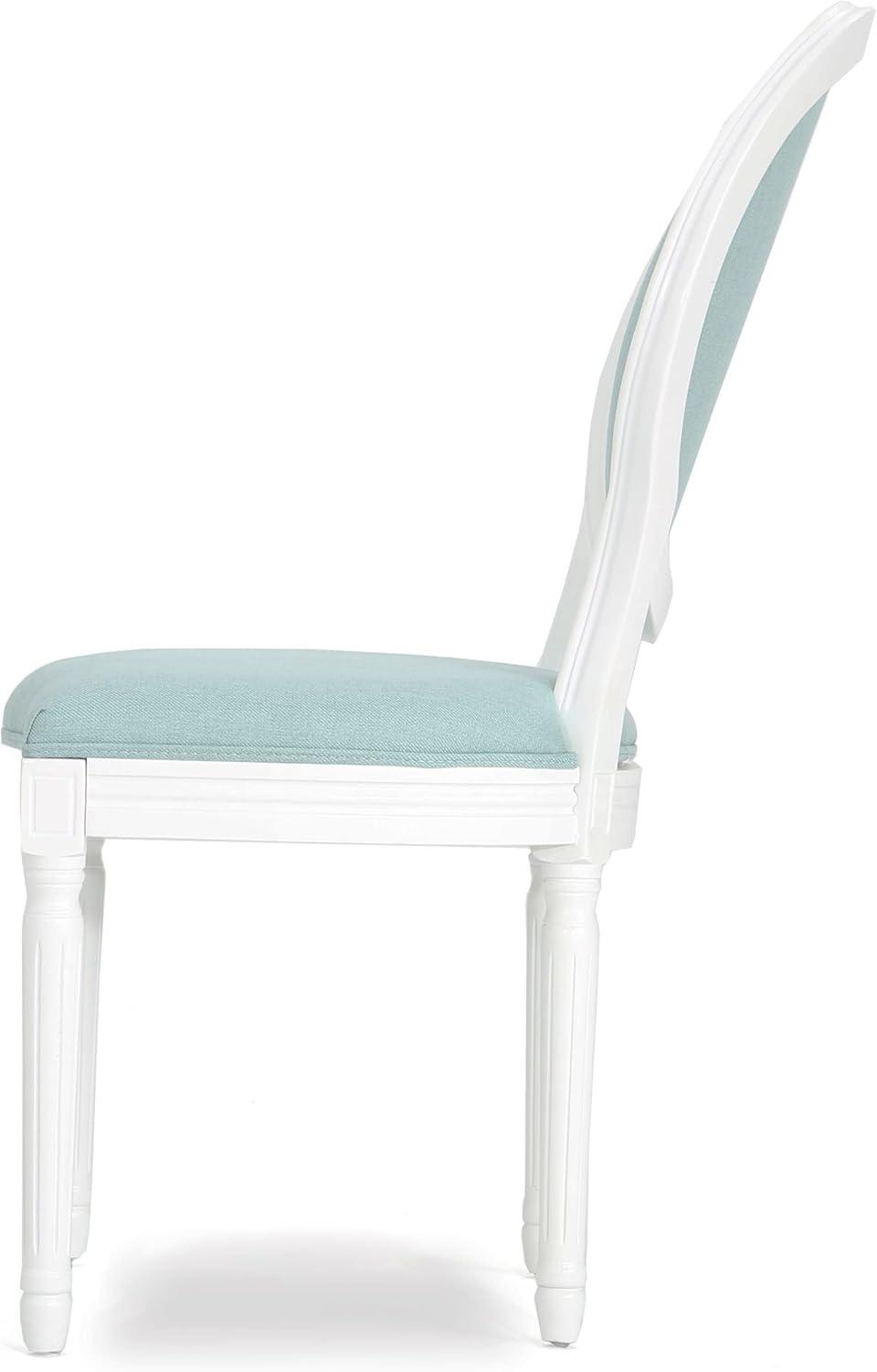 image:imageChristopher Knight Home Gustave French Country Fabric Dining Chairs Set of 4 Light Blue White
