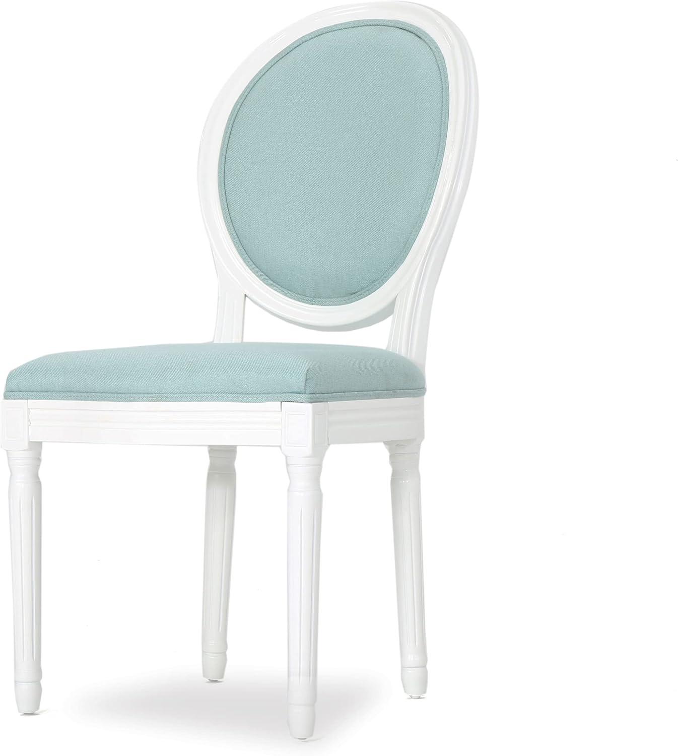 image:imageChristopher Knight Home Gustave French Country Fabric Dining Chairs Set of 4 Light Blue White