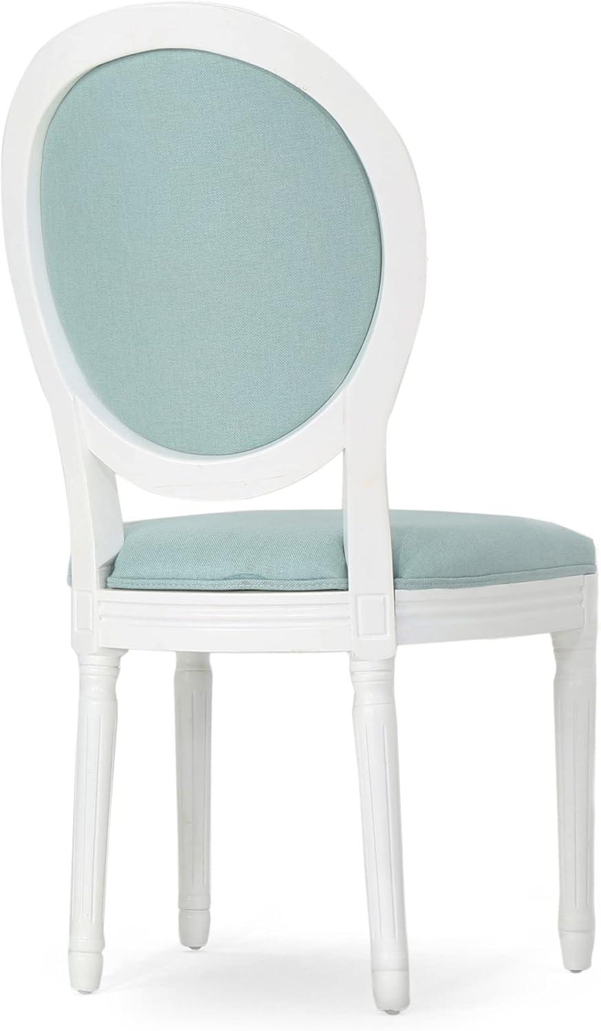 image:imageChristopher Knight Home Gustave French Country Fabric Dining Chairs Set of 4 Light Blue White