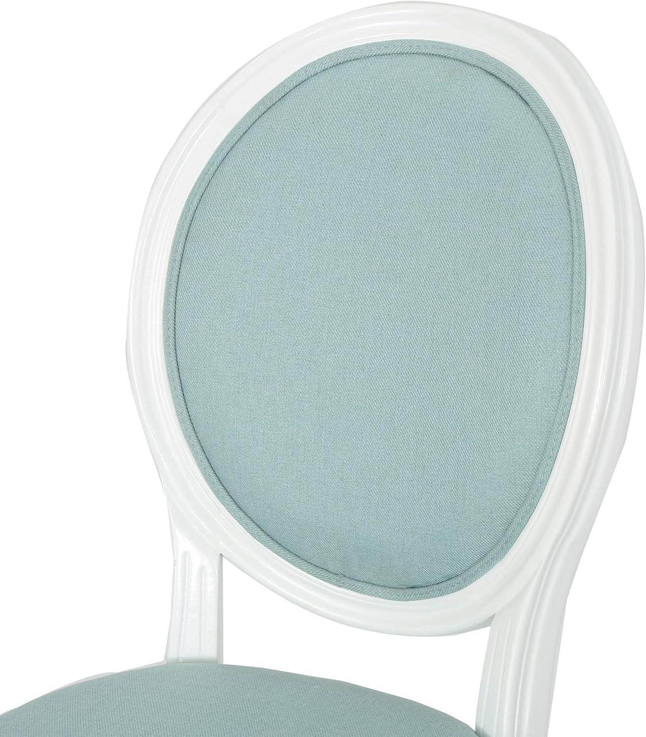 image:imageChristopher Knight Home Gustave French Country Fabric Dining Chairs Set of 4 Light Blue White