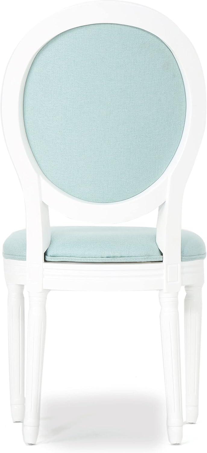 image:imageChristopher Knight Home Gustave French Country Fabric Dining Chairs Set of 4 Light Blue White