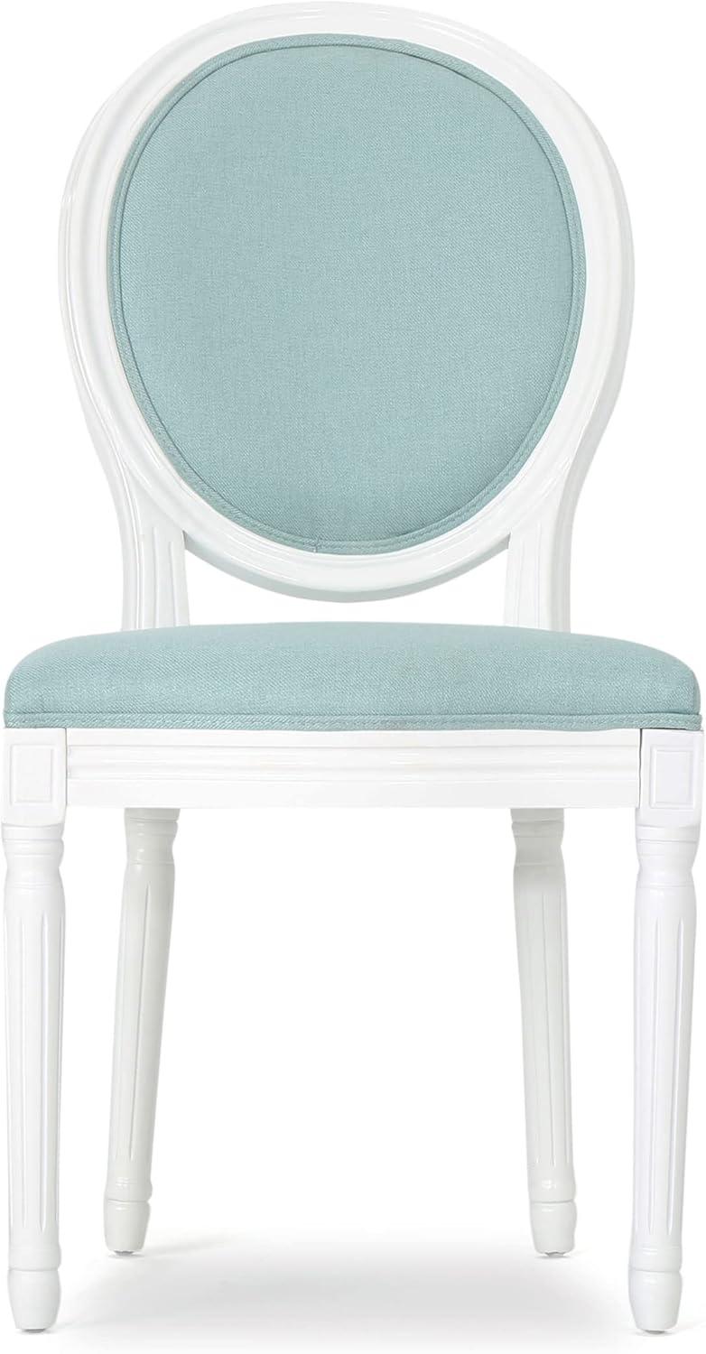 image:imageChristopher Knight Home Gustave French Country Fabric Dining Chairs Set of 4 Light Blue White
