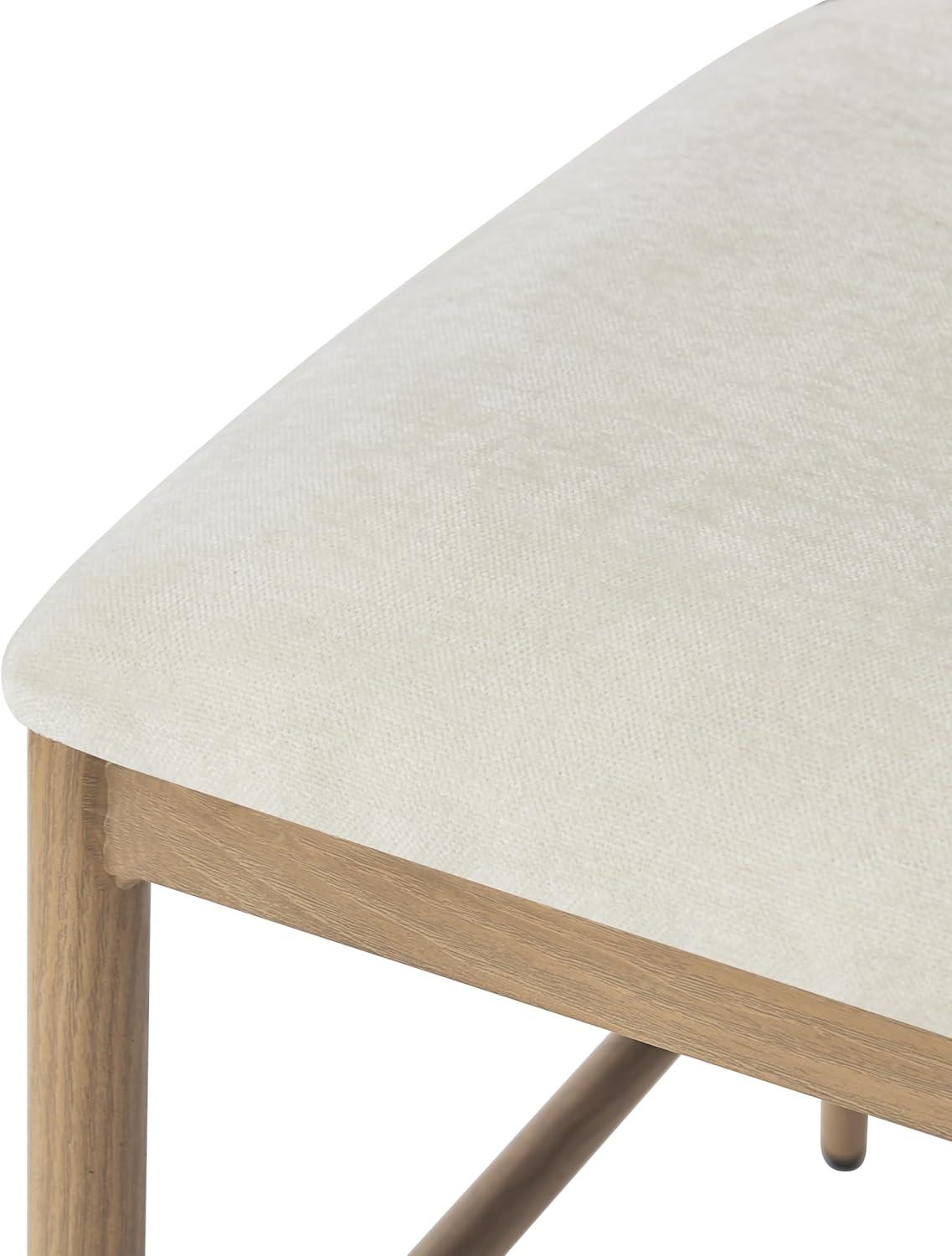 image:imageChristopher Knight Home Haetae Fabric Upholstered Dining Chairs Set of 2 Farmhouse Kitchen Chairs with PE Rattan Backrest Armless Chair with Iron Frame Extra Seating for Dining Room Beige Brown