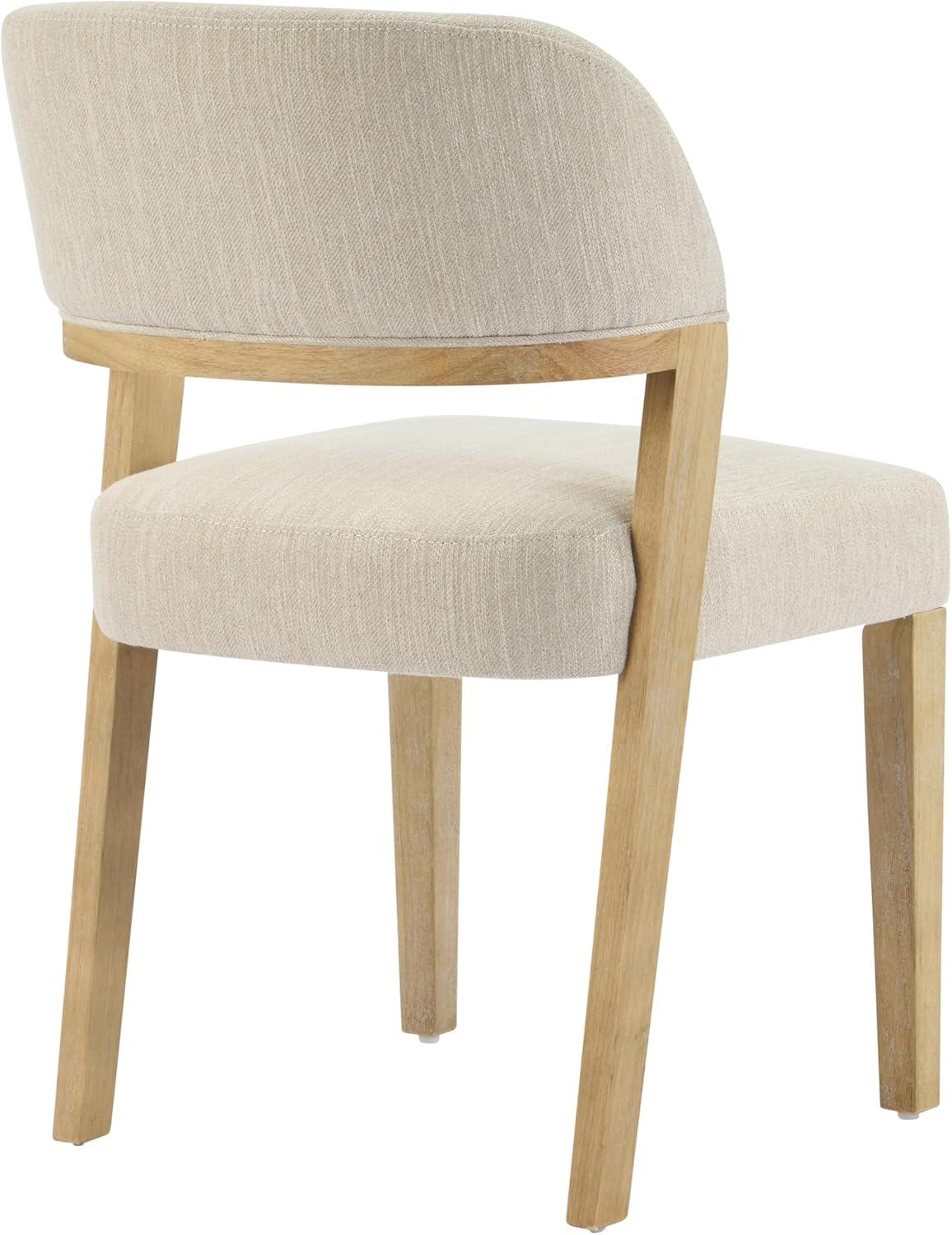image:imageChristopher Knight Home Hanie Modern Upholstered Dining Chair Set of 2 Curved Backrest Kitchen Side Chair Wooden Armless Dining Room Chair Extra Seat for Living Room NaturalBeigeNaturalbeige