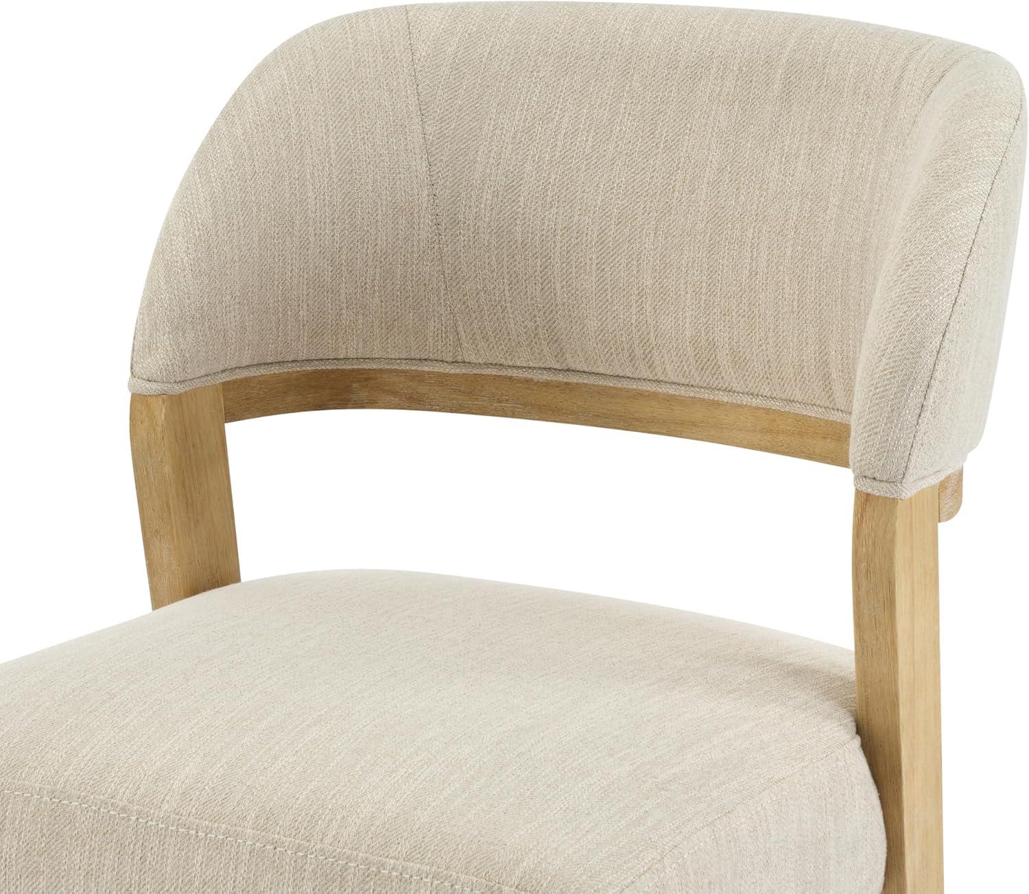 image:imageChristopher Knight Home Hanie Modern Upholstered Dining Chair Set of 2 Curved Backrest Kitchen Side Chair Wooden Armless Dining Room Chair Extra Seat for Living Room NaturalBeigeNaturalbeige