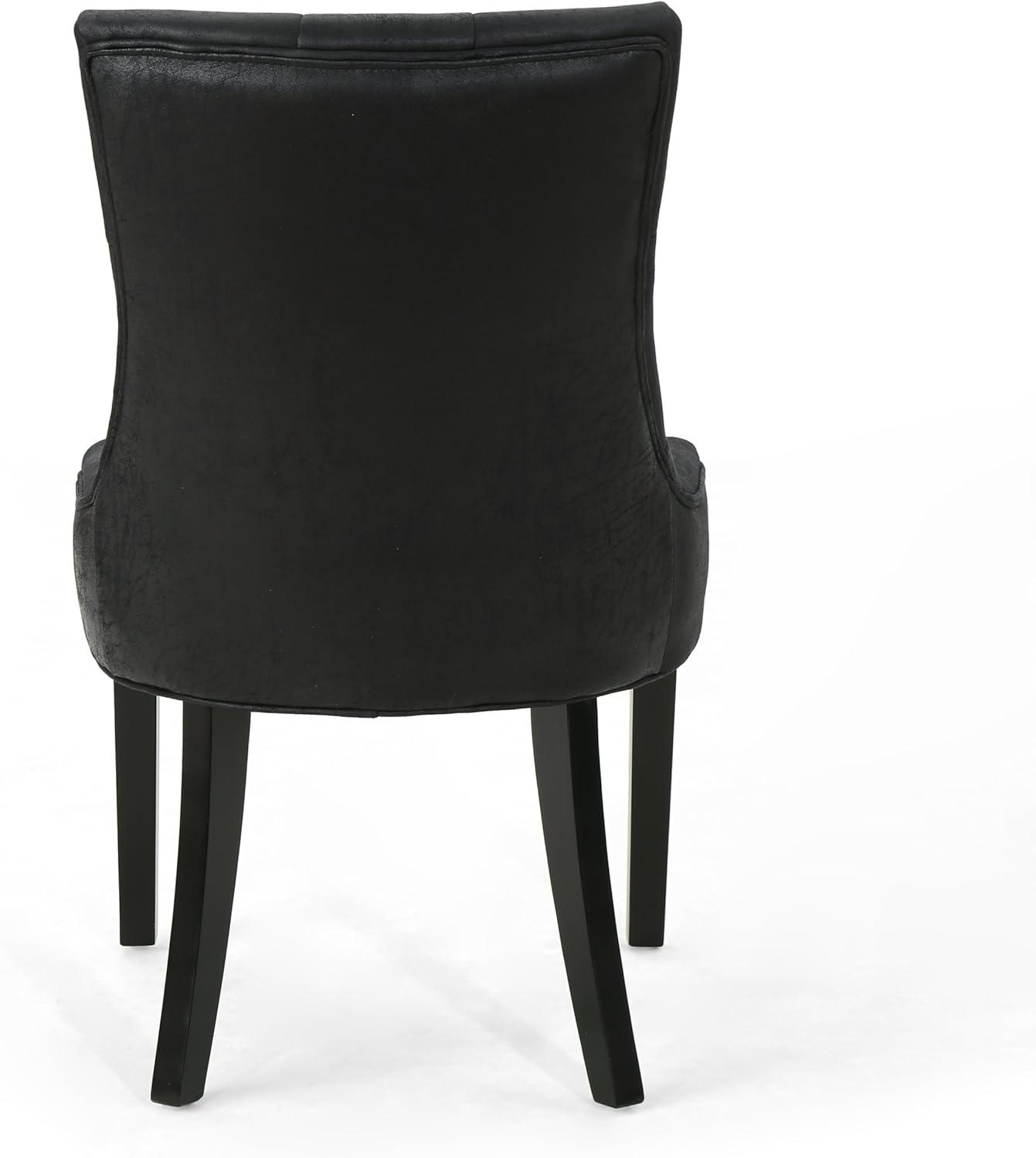 image:imageChristopher Knight Home Hayden Fabric Dining Chairs 2Pcs SetPolyester Light GreyBlack Dark Brown