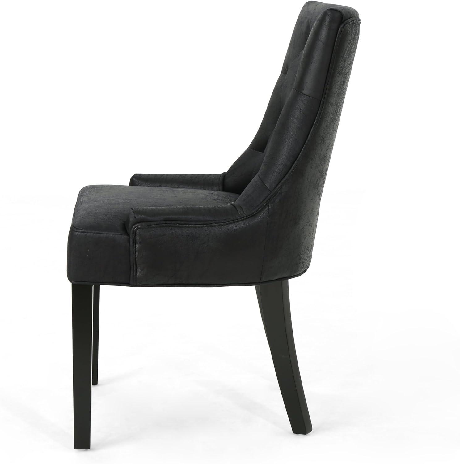 image:imageChristopher Knight Home Hayden Fabric Dining Chairs 2Pcs SetPolyester Light GreyBlack Dark Brown