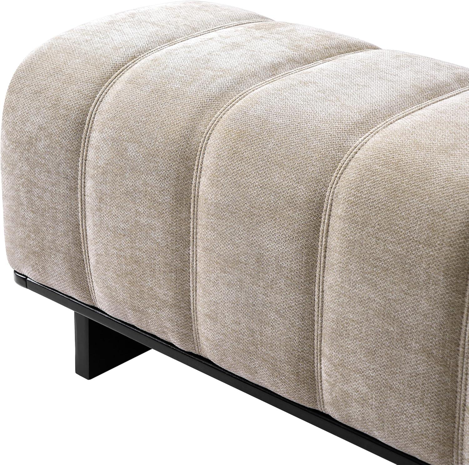 image:imageChristopher Knight Home Lamie Faux Leather Upholstered Dining Bench Wooden Entryway Bench Long Sofa Footstool for Living Room Bedroom End of Bed Bench BrownBlackOatmealblack