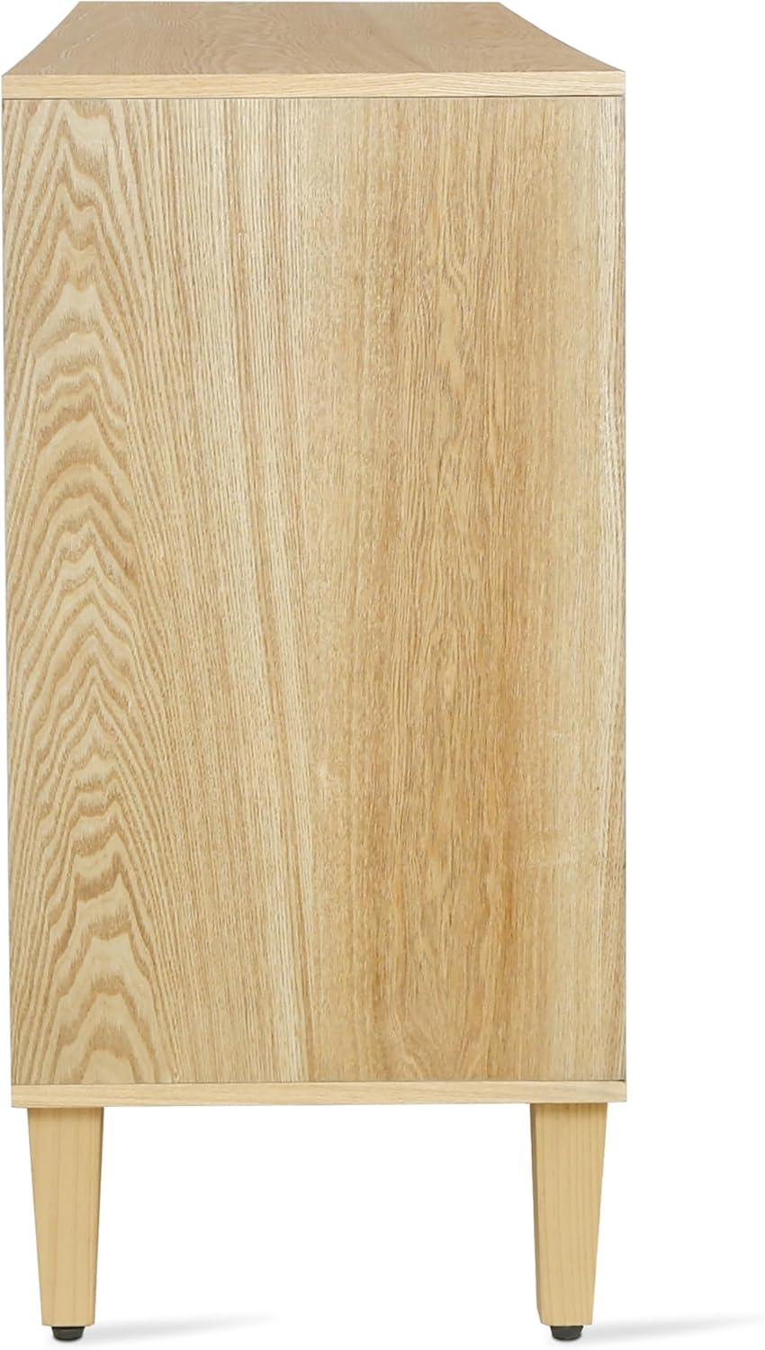 image:imageChristopher Knight Home Lona Modern Minimalist Wooden Storage Sideboard Living Room Cupboard with Shelves Dining RoomKitchen Buffet Cabinet Entryway Display Table Home Office Decoration SilverNatural