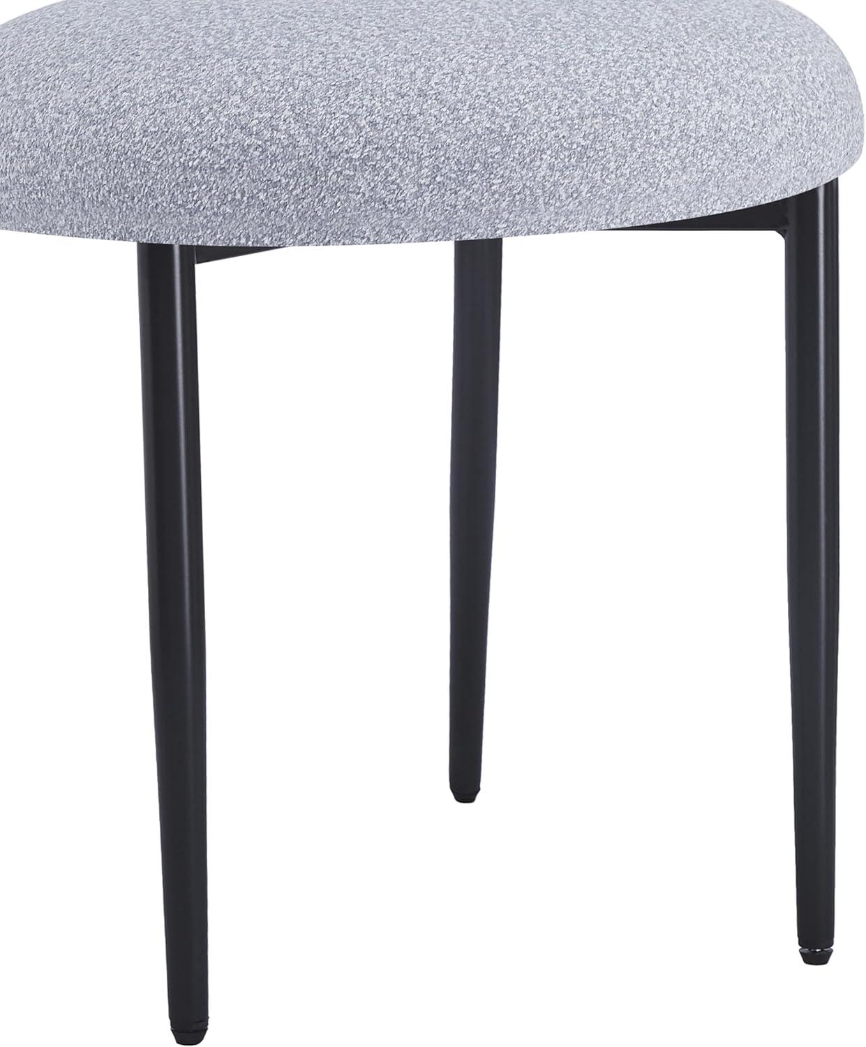 image:imageChristopher Knight Home Modern Dining ChairUpholstered Accent Chair for Dining RoomFabric Armchairs with Iron Legs Set of 2 Light GrayLight Gray