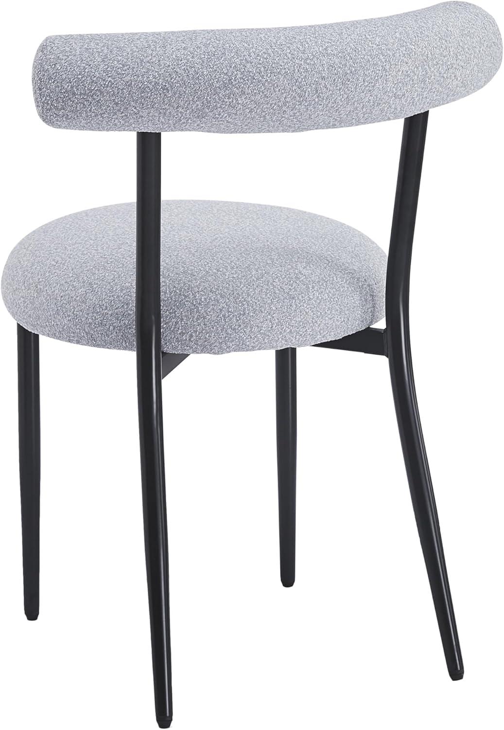 image:imageChristopher Knight Home Modern Dining ChairUpholstered Accent Chair for Dining RoomFabric Armchairs with Iron Legs Set of 2 Light GrayLight Gray