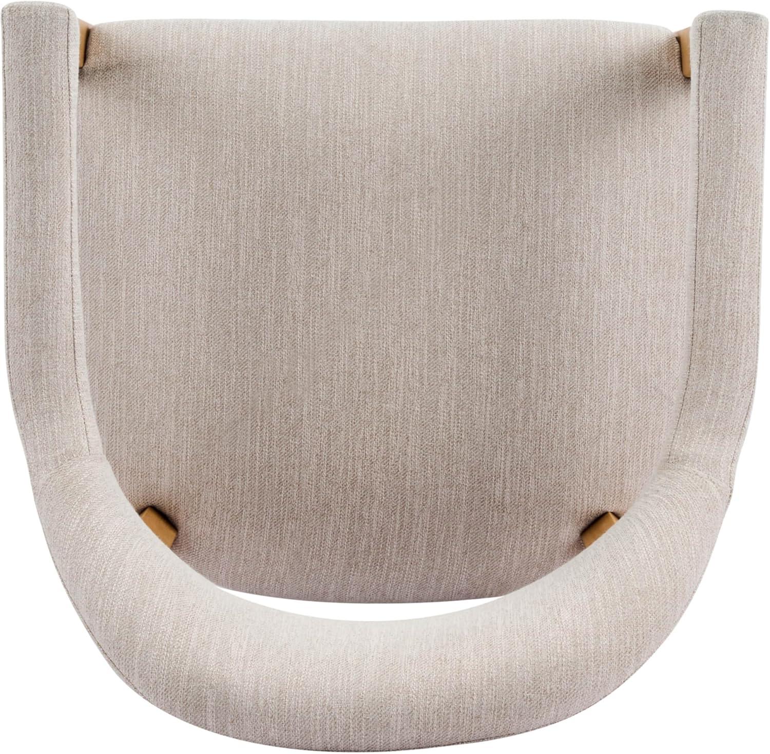 image:imageChristopher Knight Home Moren Upholstered Dining Chairs Set of 2 Sturdy Rubberwood Dining Chair with Armrest Kitchen Chairs with Comfy Curved Backrest Extra Seat for Dining Room Beige WalnutBeige Natural