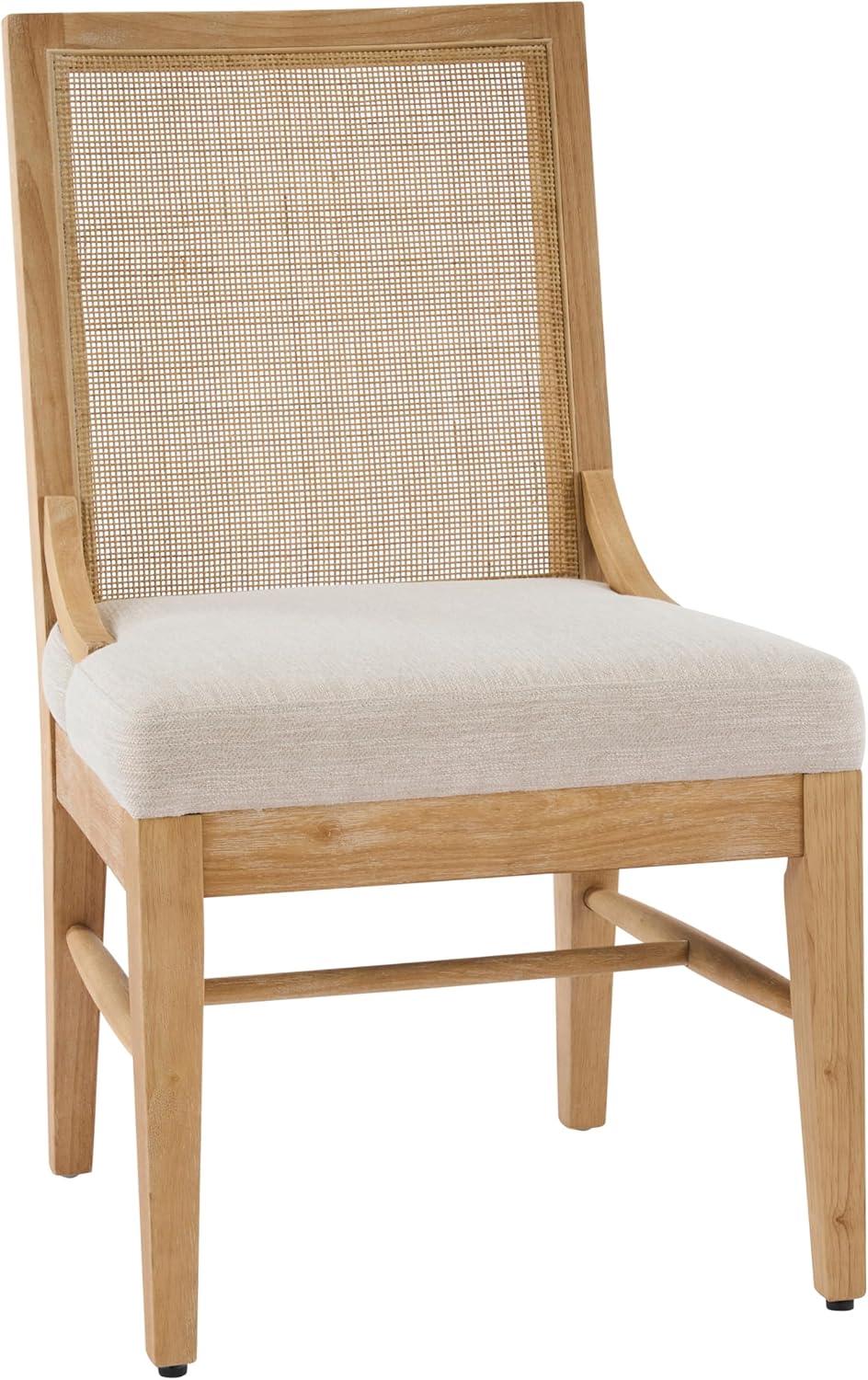 image:imageChristopher Knight Home Relinga French Country Upholstered Dining Chairs Set of 2 Wooden Dining Room Armless Chair with Cane Backrest High Back Kitchen Side Chair BeigeNaturalBeigenatural
