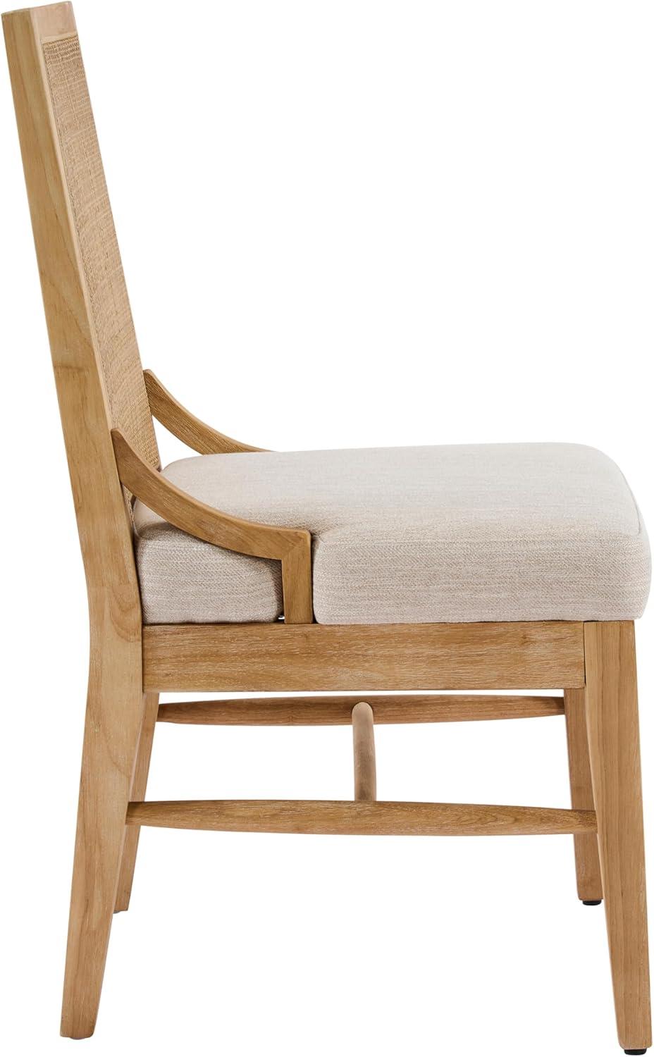 image:imageChristopher Knight Home Relinga French Country Upholstered Dining Chairs Set of 2 Wooden Dining Room Armless Chair with Cane Backrest High Back Kitchen Side Chair BeigeNaturalBeigenatural