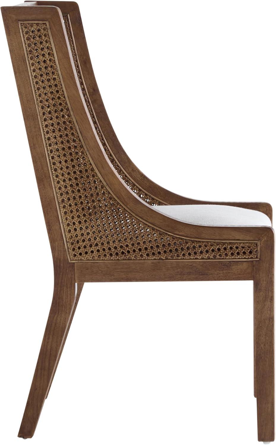 image:imageChristopher Knight Home Spone 7Piece Dining Table Set for 6 Wooden Extendable Dining Room Table Set for 46 People Upholstered Dining Chairs Set with Cane Webbing Beige Brown Walnut