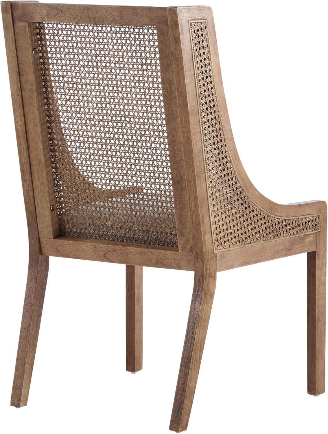 image:imageChristopher Knight Home Spone 7Piece Dining Table Set for 6 Wooden Extendable Dining Room Table Set for 46 People Upholstered Dining Chairs Set with Cane Webbing Beige Brown Walnut