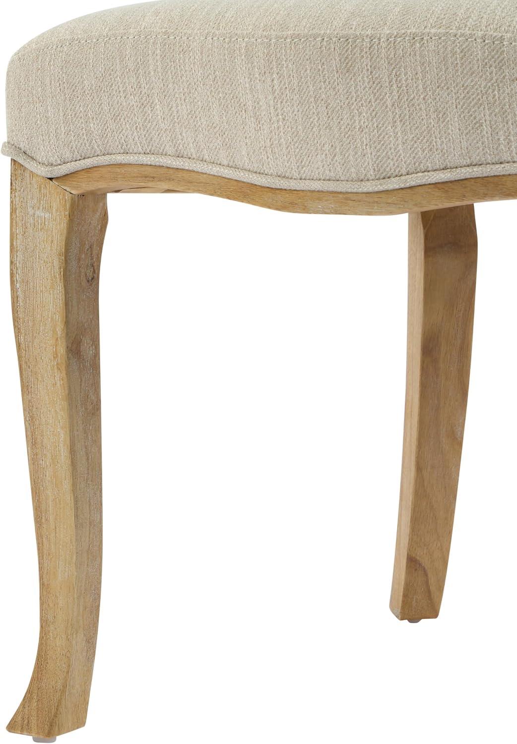 image:imageChristopher Knight Home Tako Sturdy Rubberwood Dining Chairs Set of 4 Wingback Upholstered Armchair Set of 4 with Sculpted Legs Comfy Dining Room Chairs with HeartInspired Back Natural