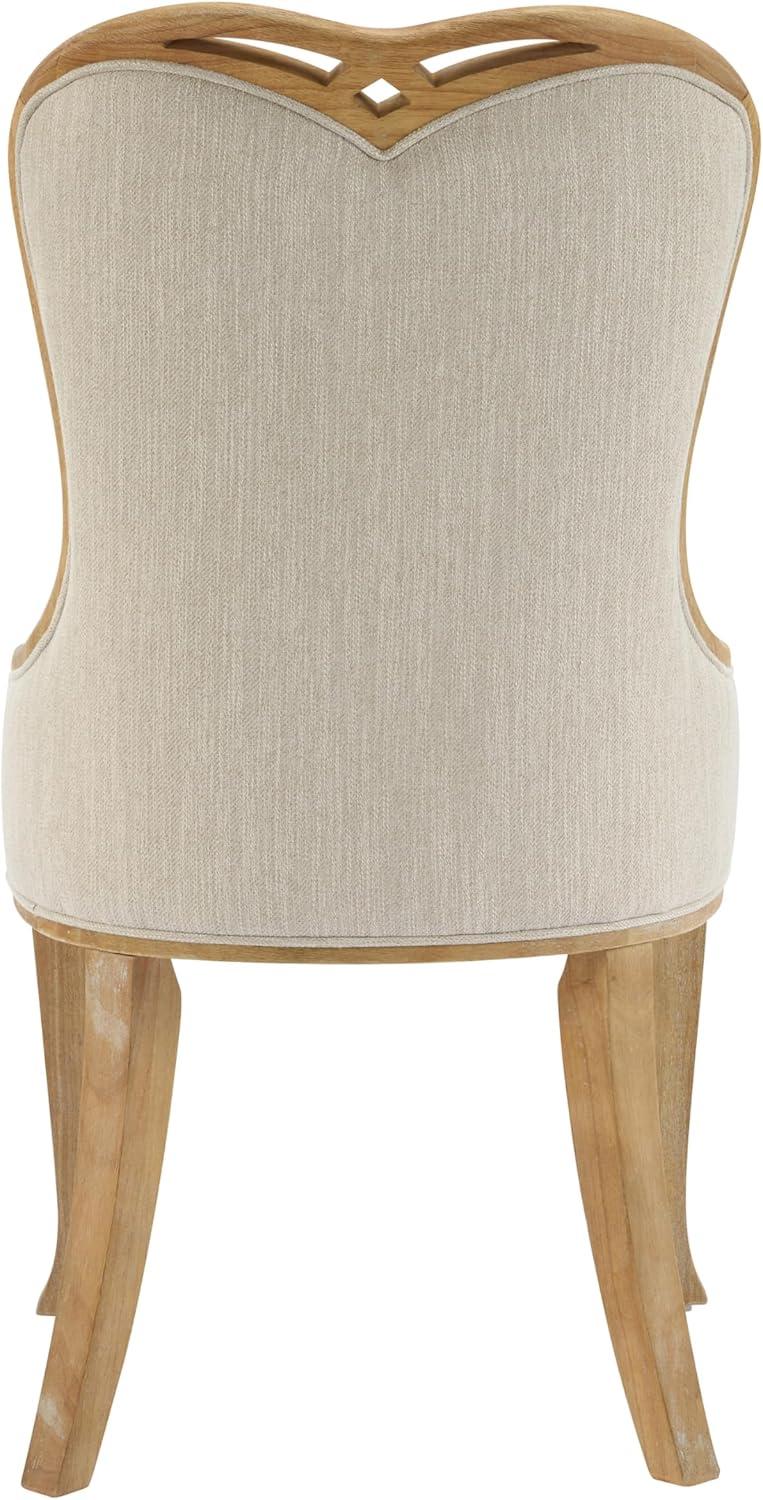 image:imageChristopher Knight Home Tako Sturdy Rubberwood Dining Chairs Set of 4 Wingback Upholstered Armchair Set of 4 with Sculpted Legs Comfy Dining Room Chairs with HeartInspired Back Natural