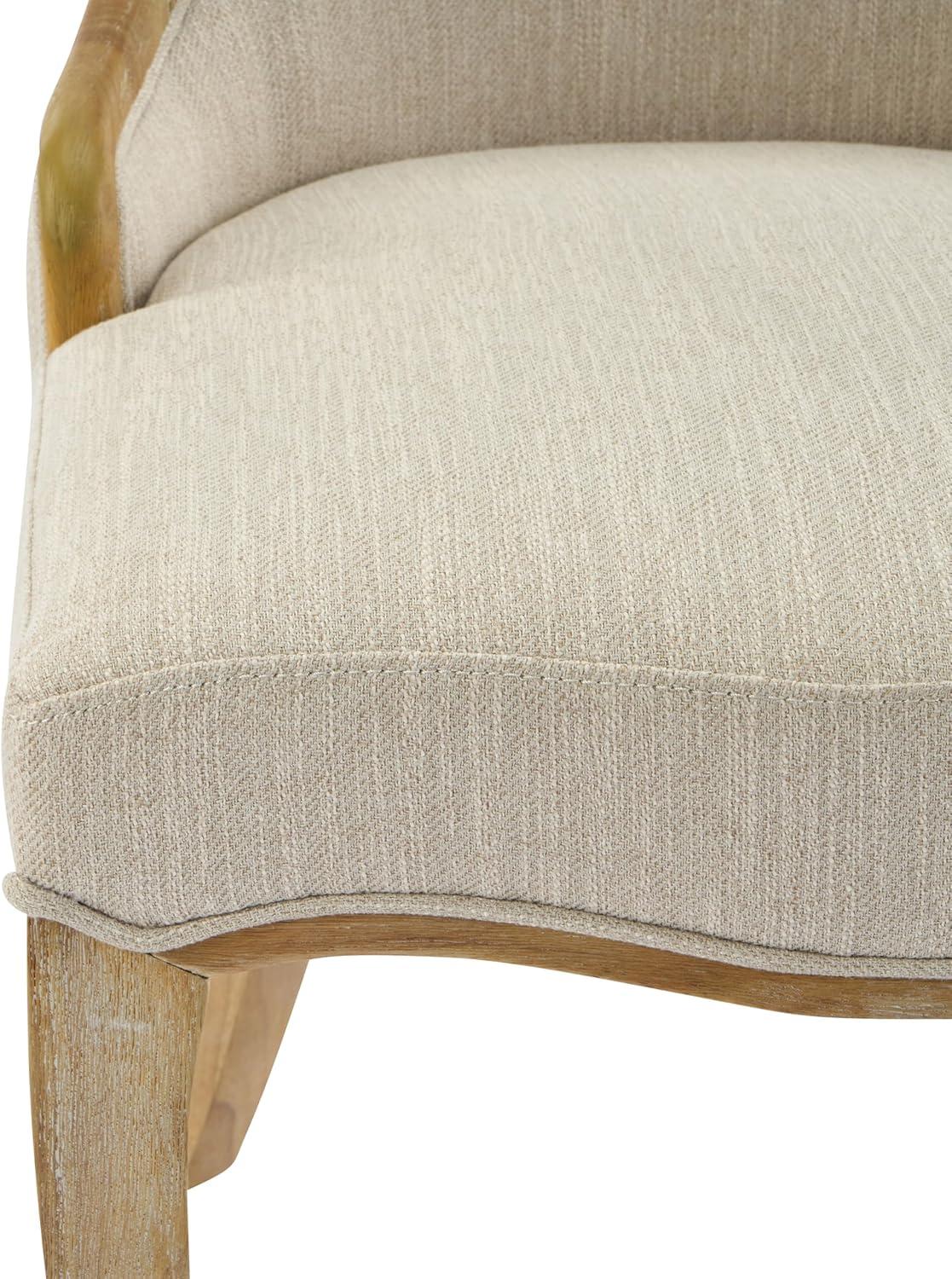 image:imageChristopher Knight Home Tako Sturdy Rubberwood Dining Chairs Set of 4 Wingback Upholstered Armchair Set of 4 with Sculpted Legs Comfy Dining Room Chairs with HeartInspired Back Natural
