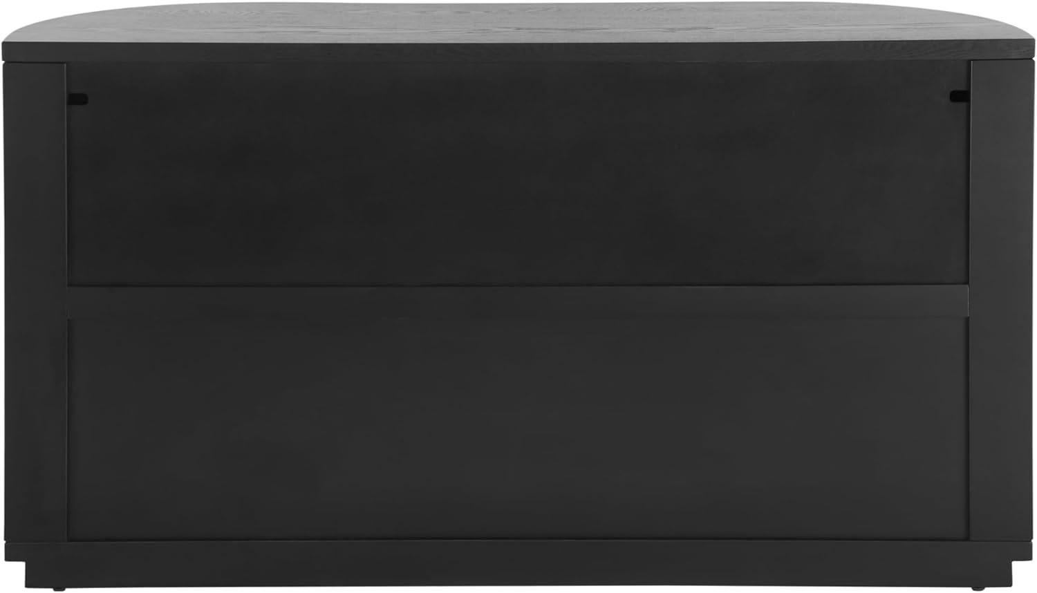 image:imageChristopher Knight Home Tian Modern Wooden Kitchen Sideboard Cabinet with Metal Handles Living Room Storage Cabinet with Shelves Spacious Dining Room Cupboard with 4 Doors Curved Form NaturalBlack
