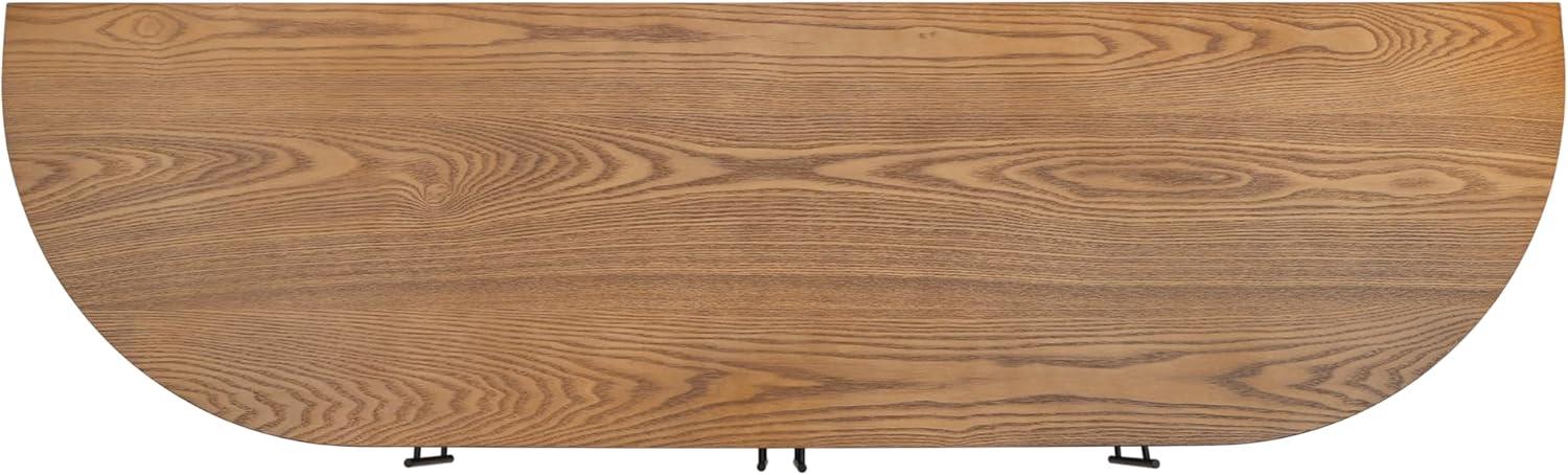 image:imageChristopher Knight Home Tian Modern Wooden Kitchen Sideboard Cabinet with Metal Handles Living Room Storage Cabinet with Shelves Spacious Dining Room Cupboard with 4 Doors Curved Form NaturalNatural