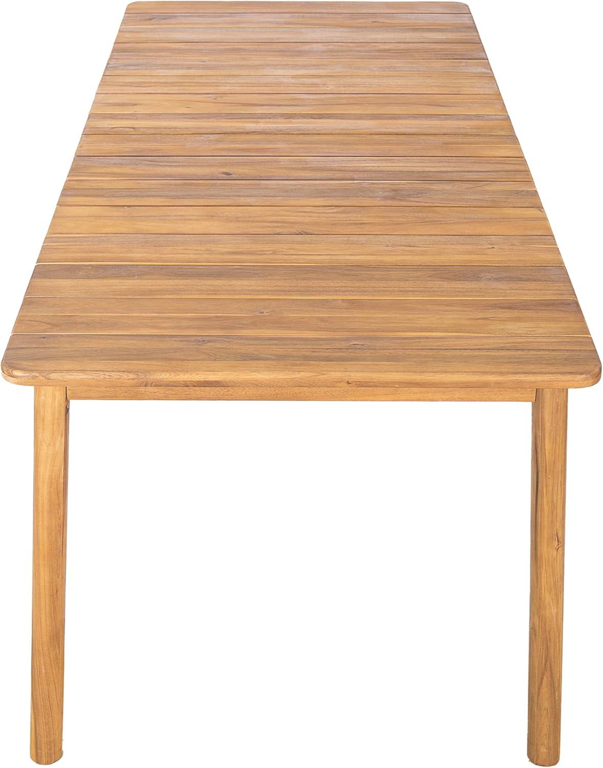 image:imageChristopher Knight Home Visola 79 Farmhouse Patio Acacia Wood Dining Table Indoor and Outdoor Dining Room Table for 8 Persons Rectangular Dining Table for BackyardGarden Light TeakTeak