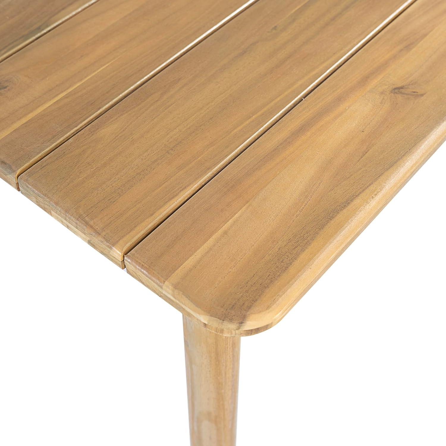 image:imageChristopher Knight Home Visola 79 Farmhouse Patio Acacia Wood Dining Table Indoor and Outdoor Dining Room Table for 8 Persons Rectangular Dining Table for BackyardGarden Light TeakLight Teak
