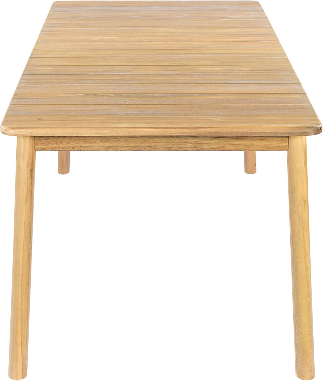 image:imageChristopher Knight Home Visola 79 Farmhouse Patio Acacia Wood Dining Table Indoor and Outdoor Dining Room Table for 8 Persons Rectangular Dining Table for BackyardGarden Light TeakLight Teak