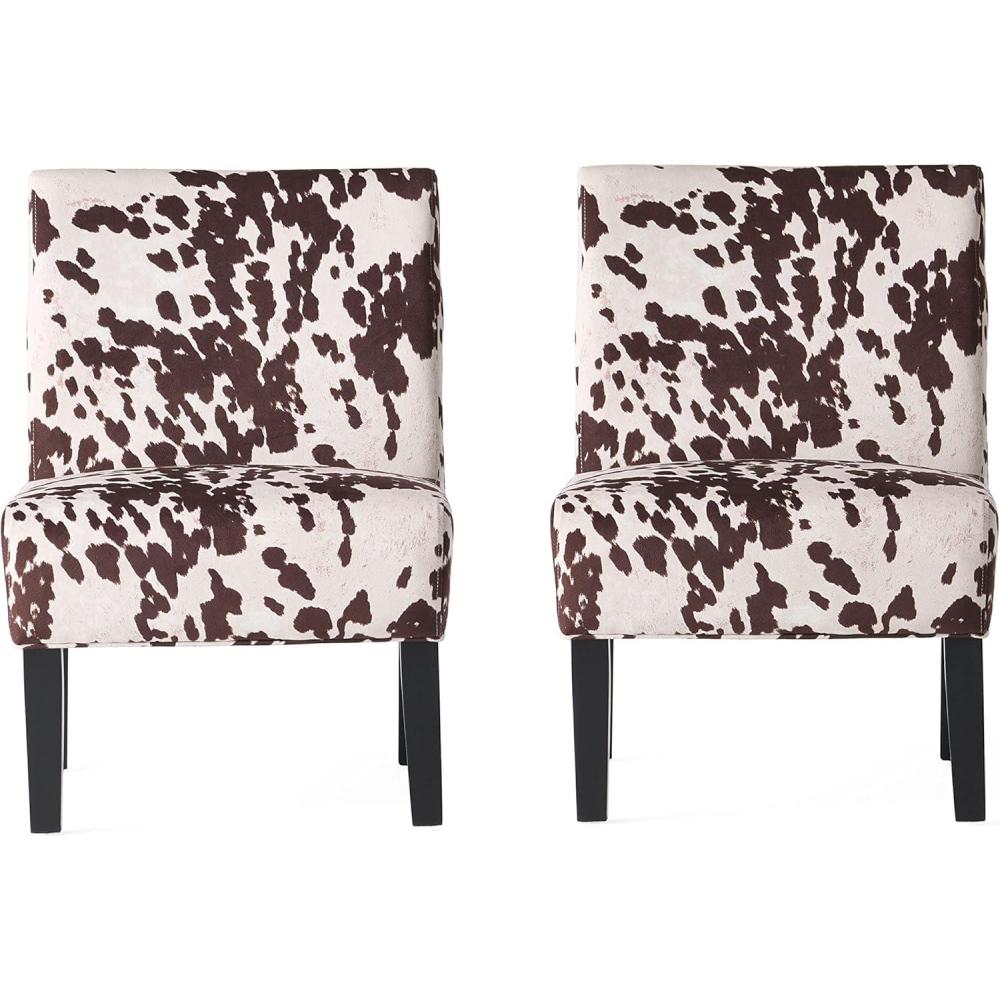 image:imageChristopher Knight Home Kassi Fabric Dining Chair Blue  NavyMilk Cow