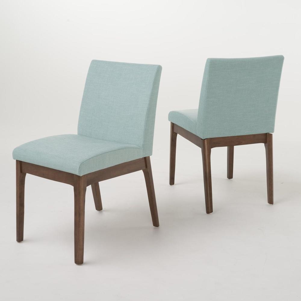 image:imageChristopher Knight Home Kwame Fabric  Walnut Finish Dining Chairs 2Pcs Set Dark GreyMint
