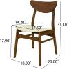 Christopher Knight Home Anise Faux Leather Upholstered Dining Chairs Set of 2, Wooden Dining Room Armless Chair, Curved Backrest Kitchen Side Chair, Walnut+Beige(Walnut+beige)