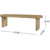 Christopher Knight Home Arford 62.8″ Indoor Pine Dining Bench, Solid Wood Bench Seat for Dining Table, Modern Oval Dining Seat, Spacious Seating, Long Footstool for Living Room Dining Room, Pine Wood