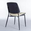 Christopher Knight Home Collin Dining Chairs Set of 2, Retro Faux Leather Armless Chair with Walnut Bentwood Back Upholstered Seat Metal Legs Adjustable Foot for Kitchen Dining Room Chairs, Black PU(Beige)